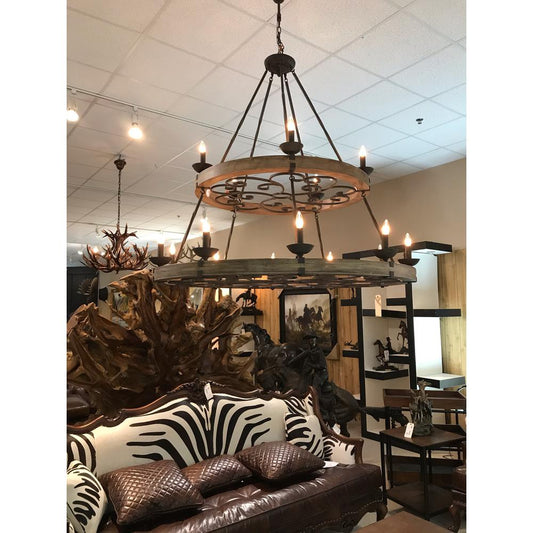 Two Tier Ridge Line 56" Chandelier