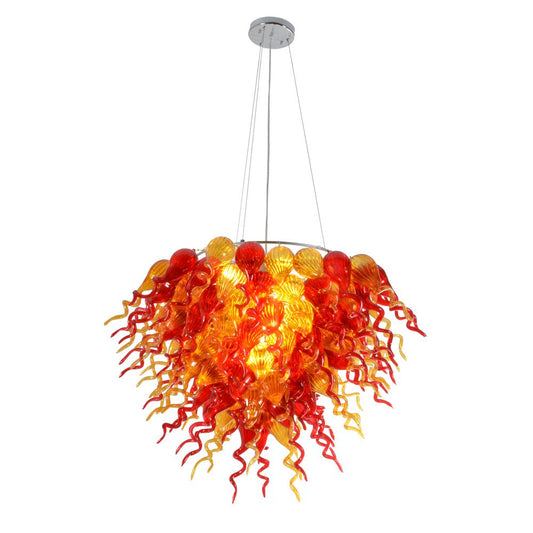 Amber and Red Grand Burst Chandelier