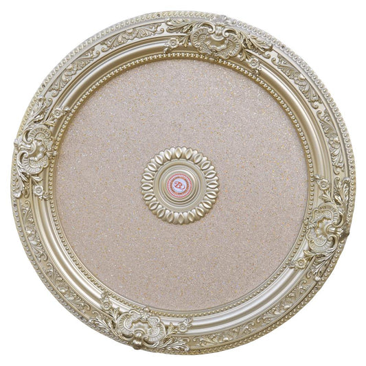 Rose Gold Round Chandelier Ceiling Medallion 36in