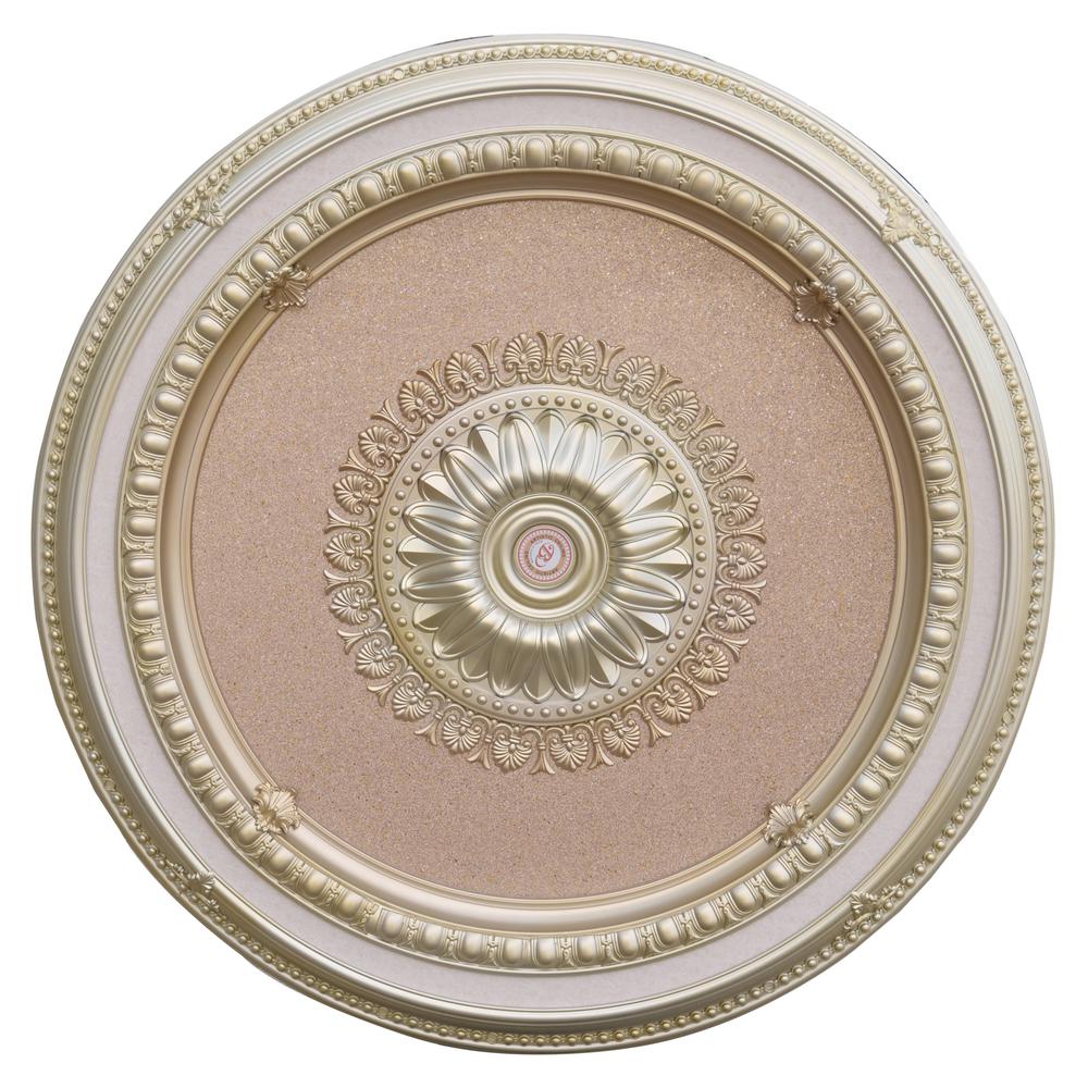 Rose Gold  Round Chandelier Ceiling Medallion 47in