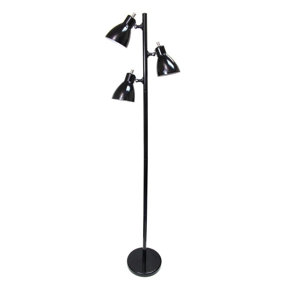 Creekwood Home Essentix 64" Tall Floor Lamp, Black