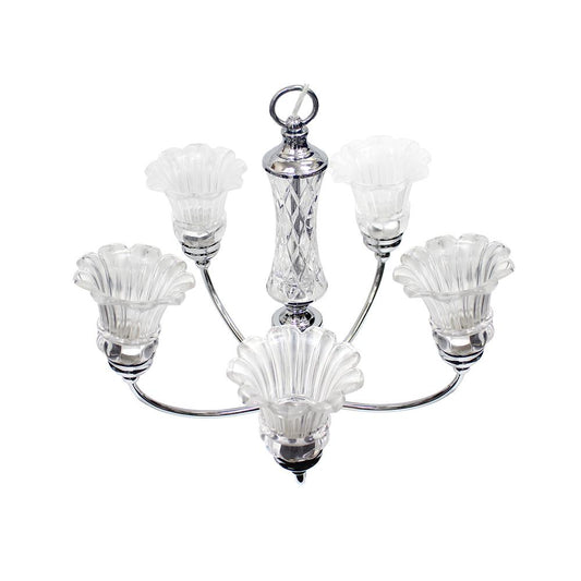 5 Light Glass Ceiling Glacier Petal Chandelier