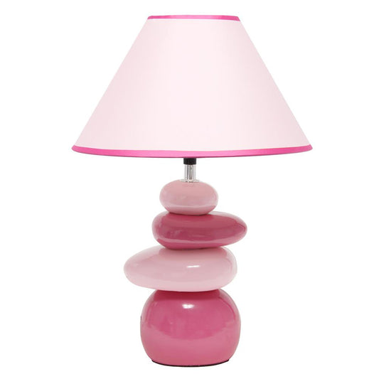 Creekwood Home Priva 17.25" Table Desk Lamp, Pink