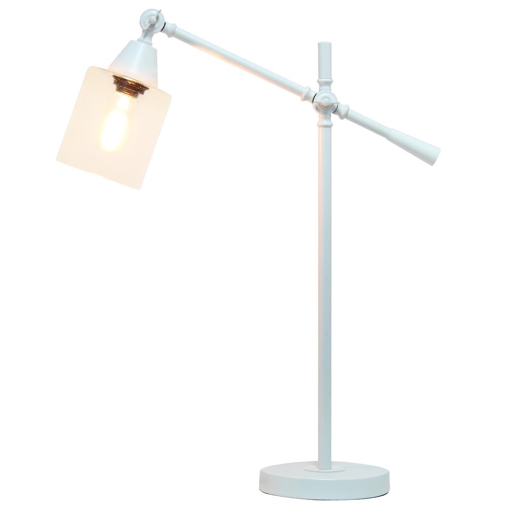 Elegant Designs Tilting Arm Desk Lamp, White