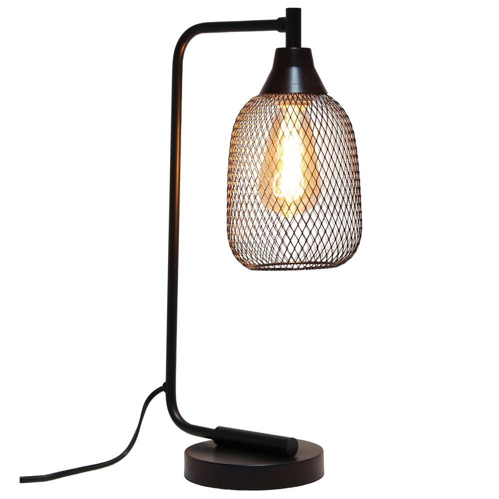 Elegant Designs Mesh Wire Desk Lamp, Matte Black