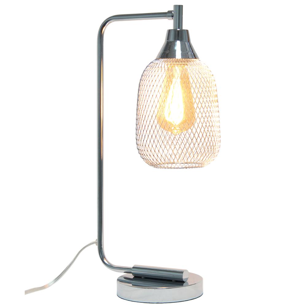 Elegant Designs Mesh Wire Desk Lamp, Chrome