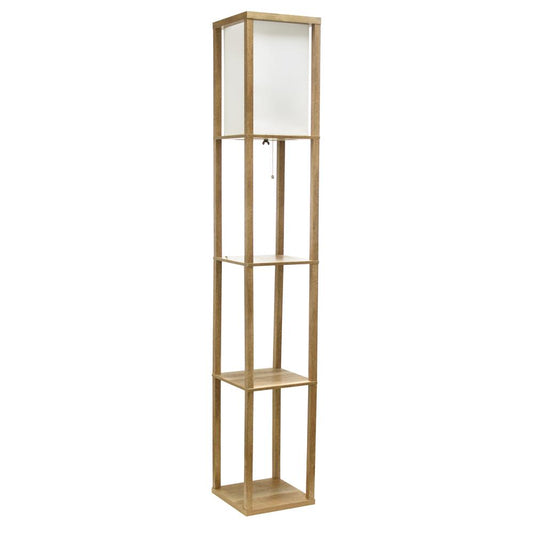 62.5" Modern 3 Tier Standing Floor Lamp Etagere Organizer Storage Shelf