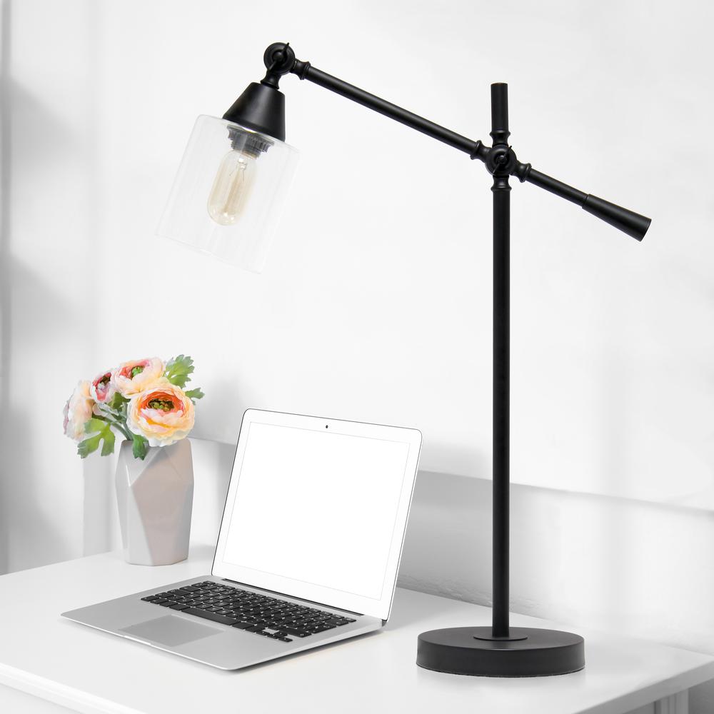 Vertically Adjustable Desk Lamp, Black