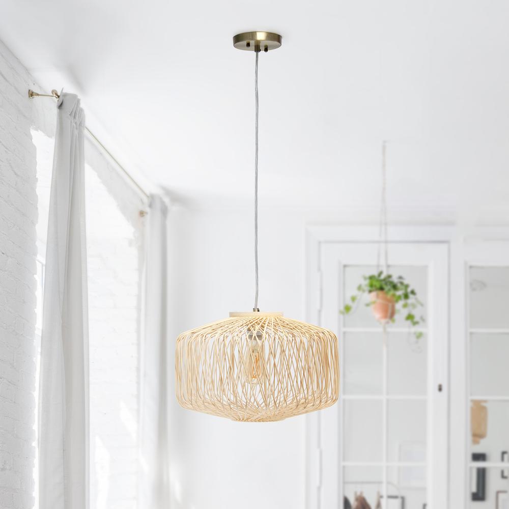 Circular Rattan Pendant