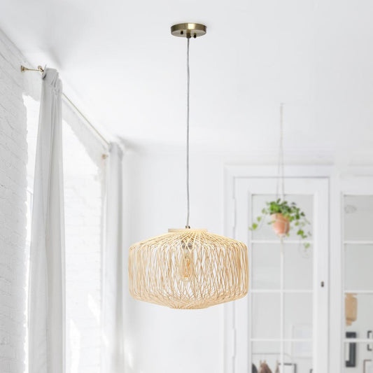 Circular Rattan Pendant