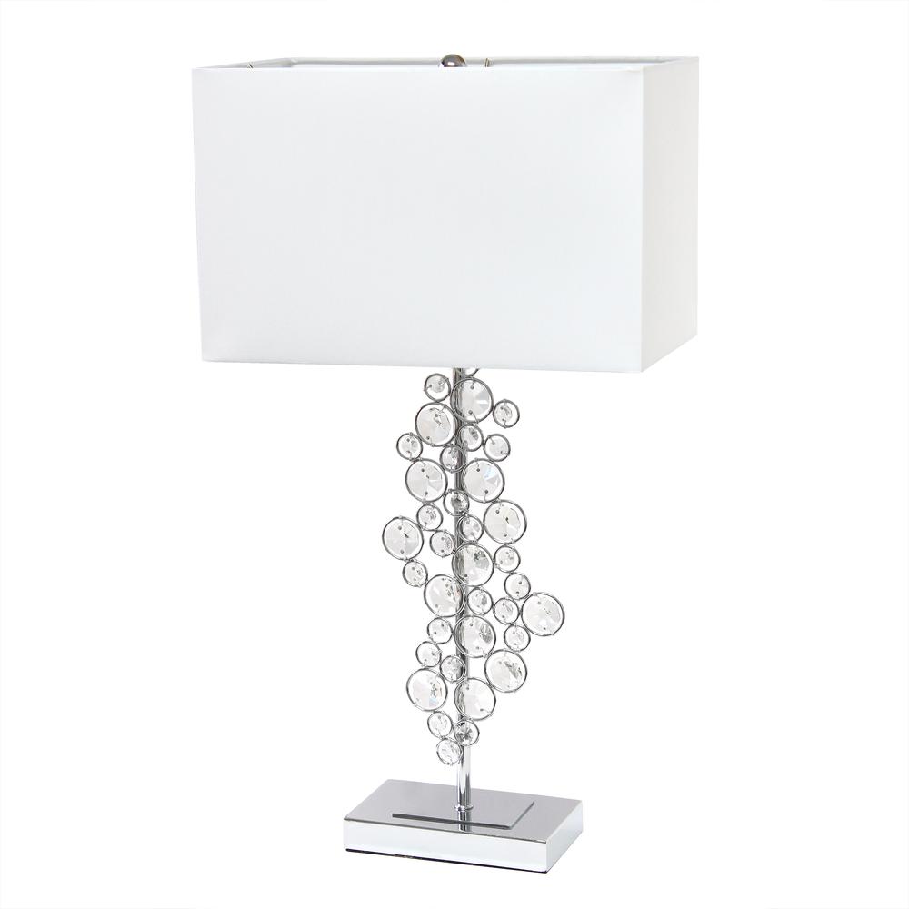 Lumiluxxe 26.25" Tall Crystal Glitz and  Glam Table Lamp