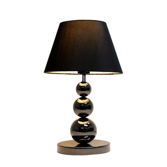 Pearl Black Chrome Metal Three Tier Ball Lamp