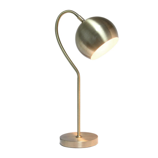 Elegant Designs Half Moon Table Lamp. Antique Brass