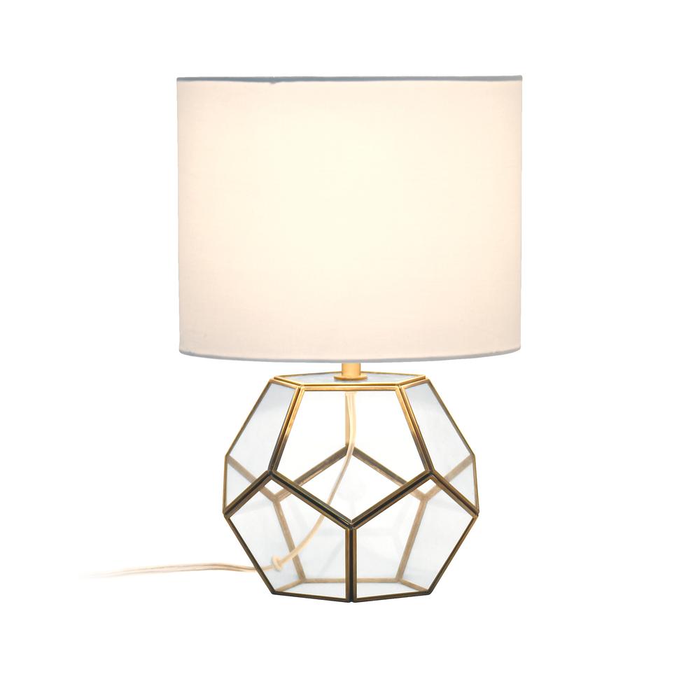 Elegant Designs Glass and Brass Sphere Table Lamp