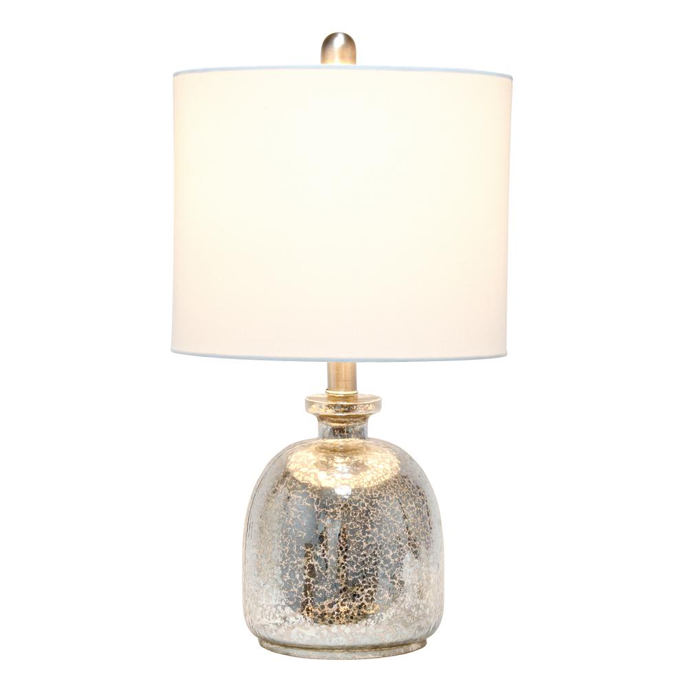 Elegant Designs Textured Glass Table Lamp, Mercury