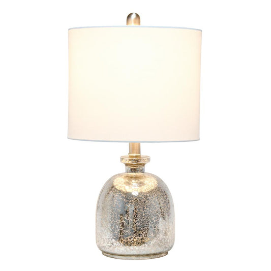 Elegant Designs Textured Glass Table Lamp, Mercury