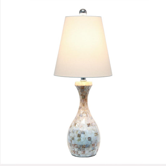 Elegant Designs Seashell Mosaic Look Table Lamp