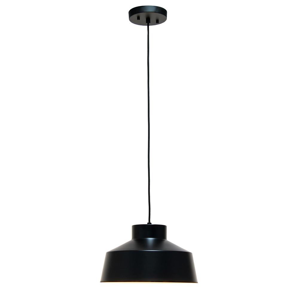 Elegant Designs Farmhouse Pendant, Black