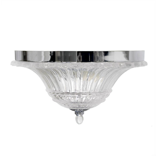 Blossom 2 Light Glass Ceiling Flush Mount, Chrome