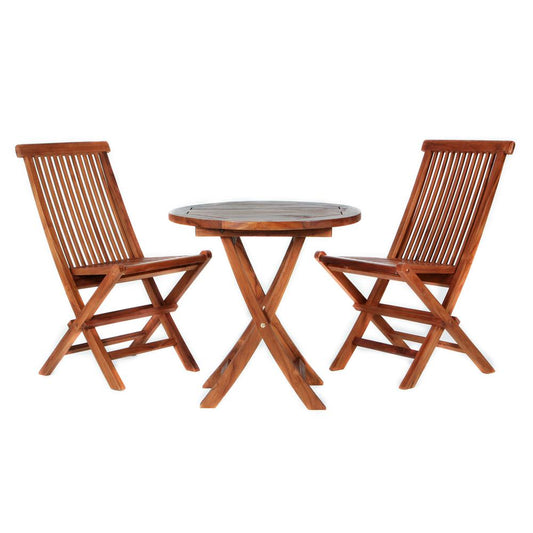 3-Piece Teak Bistro Table Set