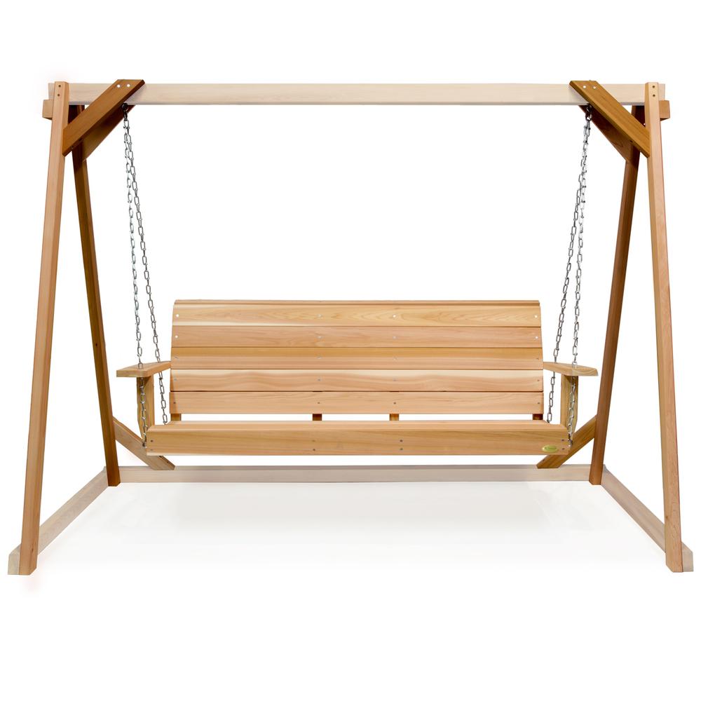 8-ft Wood A-Frame Swing Set