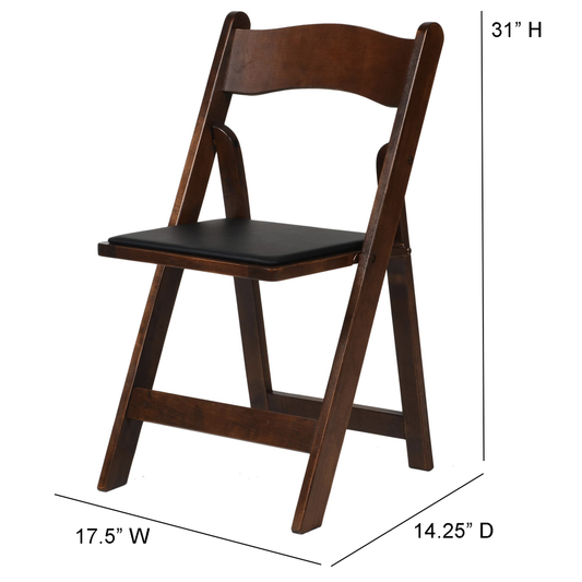 Commerical Seating Products American Padded Folding Chairs in Fruitwood