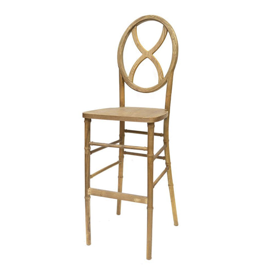 Veronique Series Number 1 (Sand Glass) Elmwood Barstool  - Matte