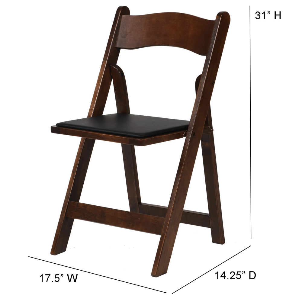 Commerical Seating Products American Padded Folding Chairs, Fruitwood