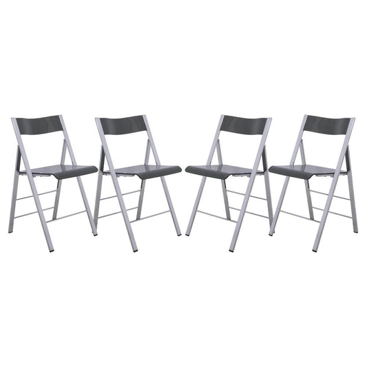 LeisureMod Menno Modern Acrylic Folding Chair, Set of 4 MF15TBL4