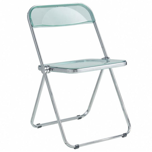 LeisureMod Lawrence Acrylic Folding Chair With Metal Frame LF19G