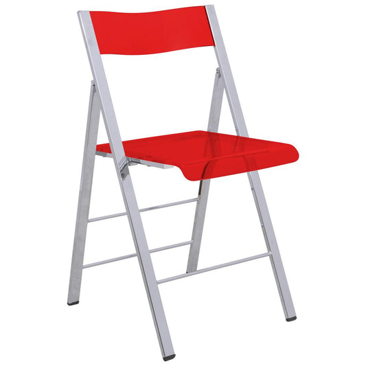 LeisureMod Menno Modern Acrylic Folding Chair MF15TR