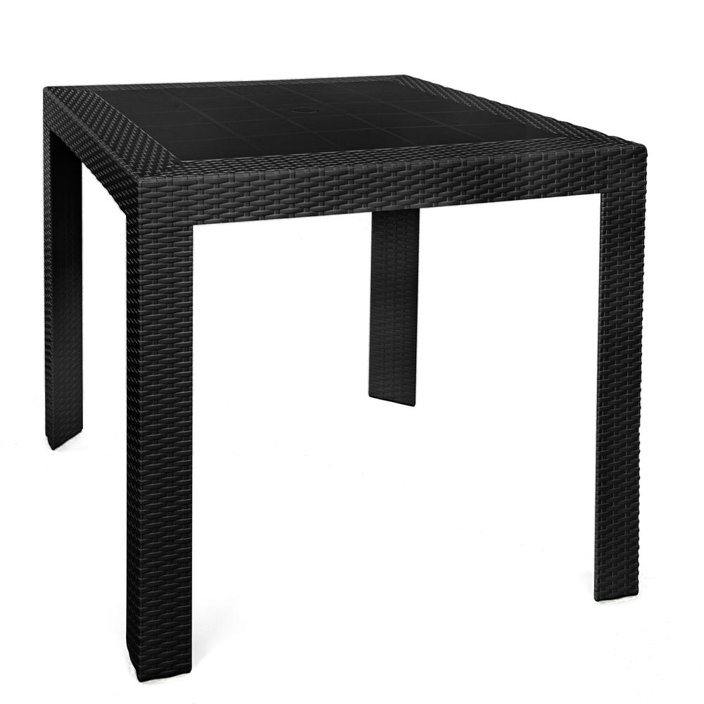 LeisureMod Mace Weave Design Outdoor Dining Table MT31BL