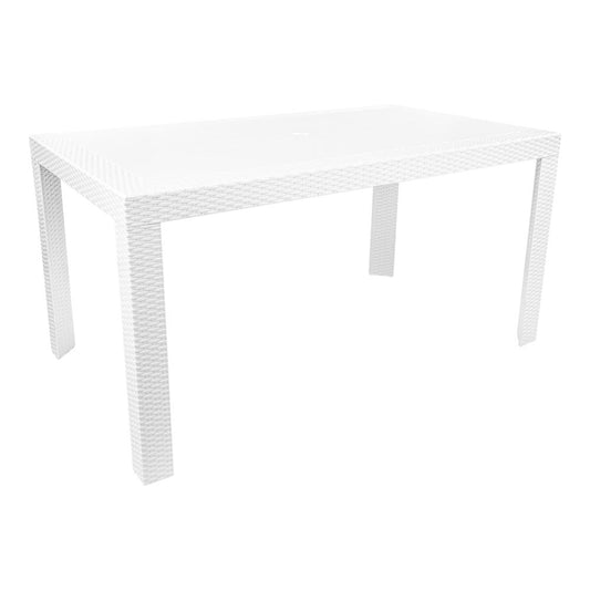 LeisureMod Mace Weave Design Outdoor Dining Table MT55W