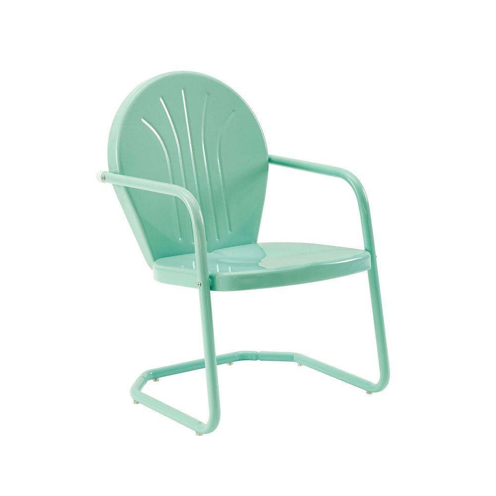 Griffith Outdoor Metal Armchair Aqua Gloss