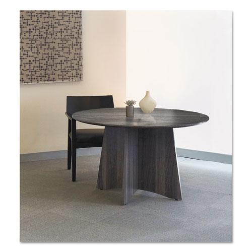 Medina Laminate Series Round Conference Table Top, 48 dia, Gray Steel