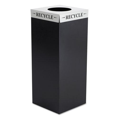 Square-Fecta Lid, Recycle, 15.5w x 15.5d x 3h, Silver