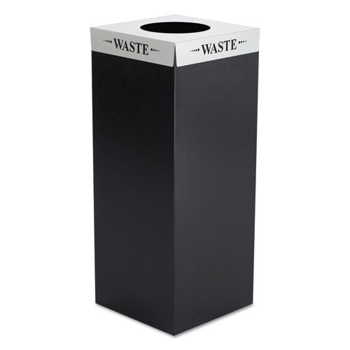 Square-Fecta Lid, Waste, Silver