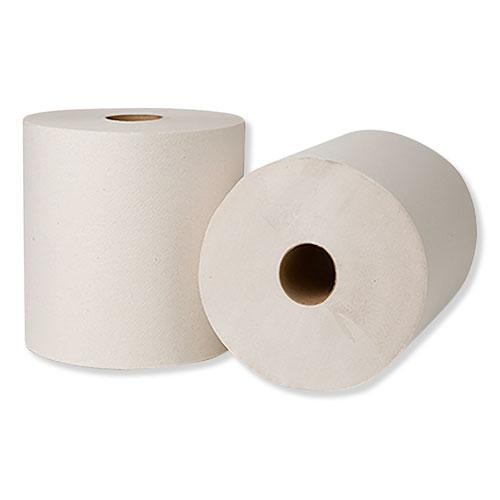 Hardwound Roll Towels, 7.88" x 800 ft, Natural White, 6 Rolls/Carton