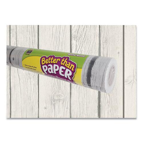 Better Than Paper Bulletin Board Roll, 4 ft x 12 ft, White Wood