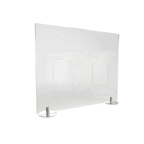 Ghent Desktop Free Standing Plastic Protection Screen, Clear, 24"H x 29"W