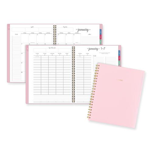 Harmony Weekly/Monthly Poly Planner, 11 x 9.38, Pink Cover, 13-Month (Jan to Jan): 2024 to 2025