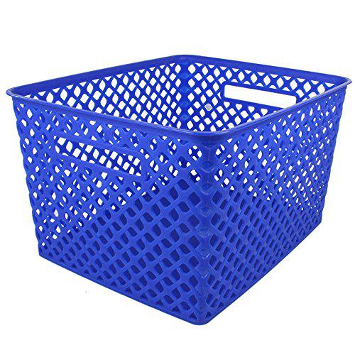 Woven Basket, Large, Blue, Pack of 2