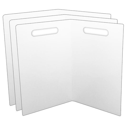 Folding Magnetic Whiteboard, White, Pack of 3