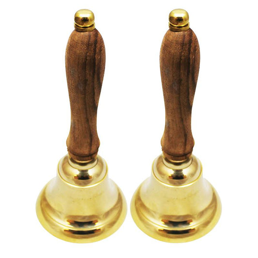 School Hand Bell, 6.5" Height, Pack of 2