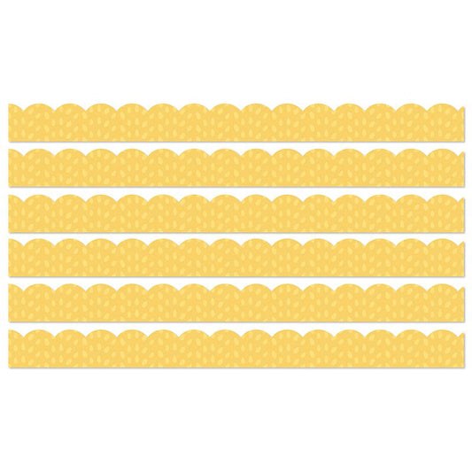 Grow Together Yellow with Painted Dots, 39 Ft Per Pack, 6 Packs