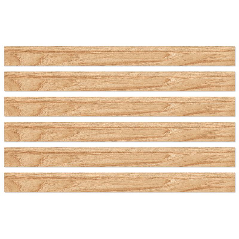 Grow Together Light Wood Grain Straight Borders, 36 Feet Per Pack, 6 Packs