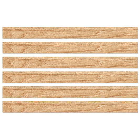 Grow Together Light Wood Grain Straight Borders, 36 Feet Per Pack, 6 Packs