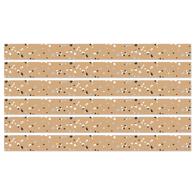 We Belong Speckled Kraft Paper Straight Borders Per Pack 36 Ft Per Pack, 6 Packs