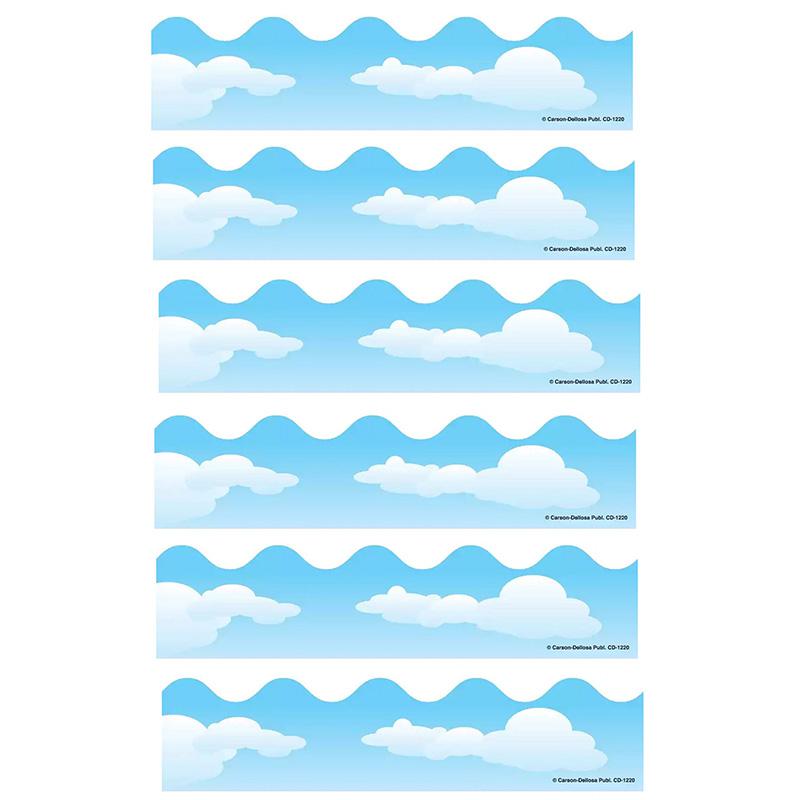 Clouds Classic Scalloped Border, 39 Feet Per Pack, 6 Packs