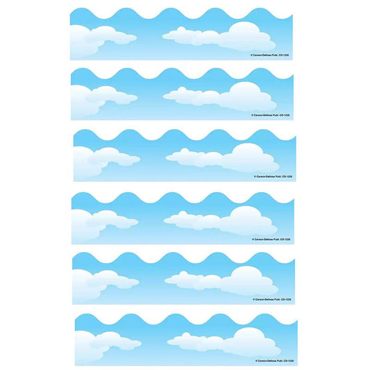 Clouds Classic Scalloped Border, 39 Feet Per Pack, 6 Packs